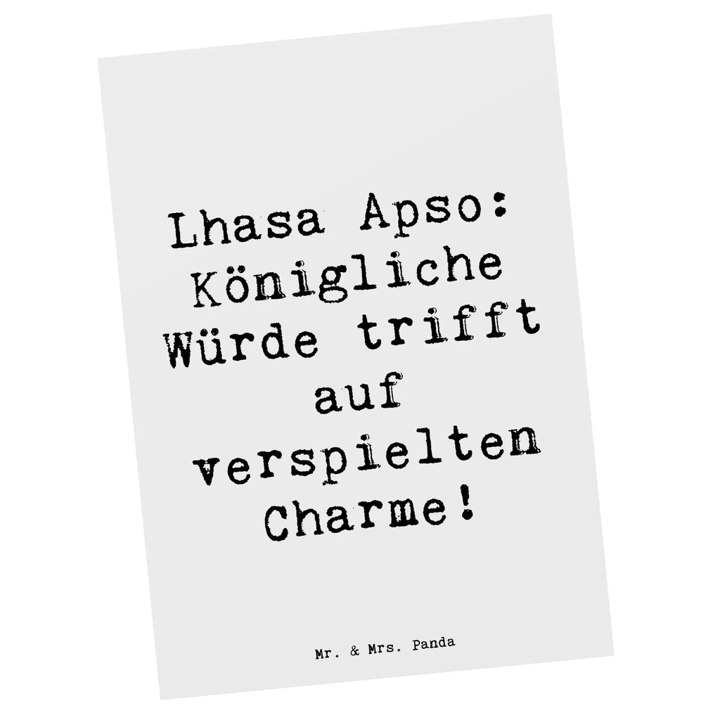 Postkarte Spruch Lhasa Apso Charme Postkarte, Karte, Geschenkkarte, Grußkarte, Einladung, Ansichtskarte, Geburtstagskarte, Einladungskarte, Dankeskarte, Ansichtskarten, Einladung Geburtstag, Einladungskarten Geburtstag, Hund, Hunderasse, Rassehund, Hundebesitzer, Geschenk, Tierfreund, Schenken, Welpe