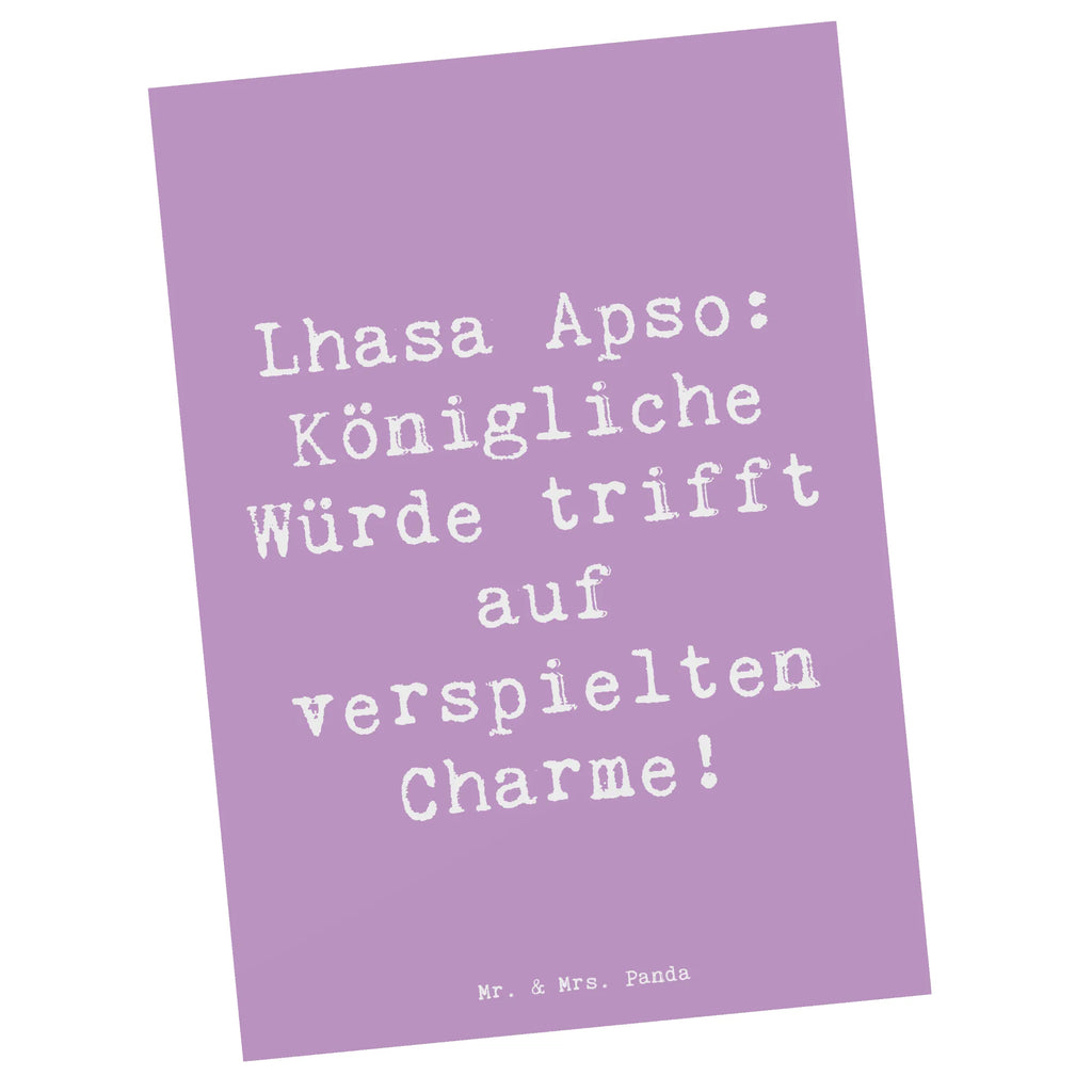 Postkarte Spruch Lhasa Apso Charme Postkarte, Karte, Geschenkkarte, Grußkarte, Einladung, Ansichtskarte, Geburtstagskarte, Einladungskarte, Dankeskarte, Ansichtskarten, Einladung Geburtstag, Einladungskarten Geburtstag, Hund, Hunderasse, Rassehund, Hundebesitzer, Geschenk, Tierfreund, Schenken, Welpe