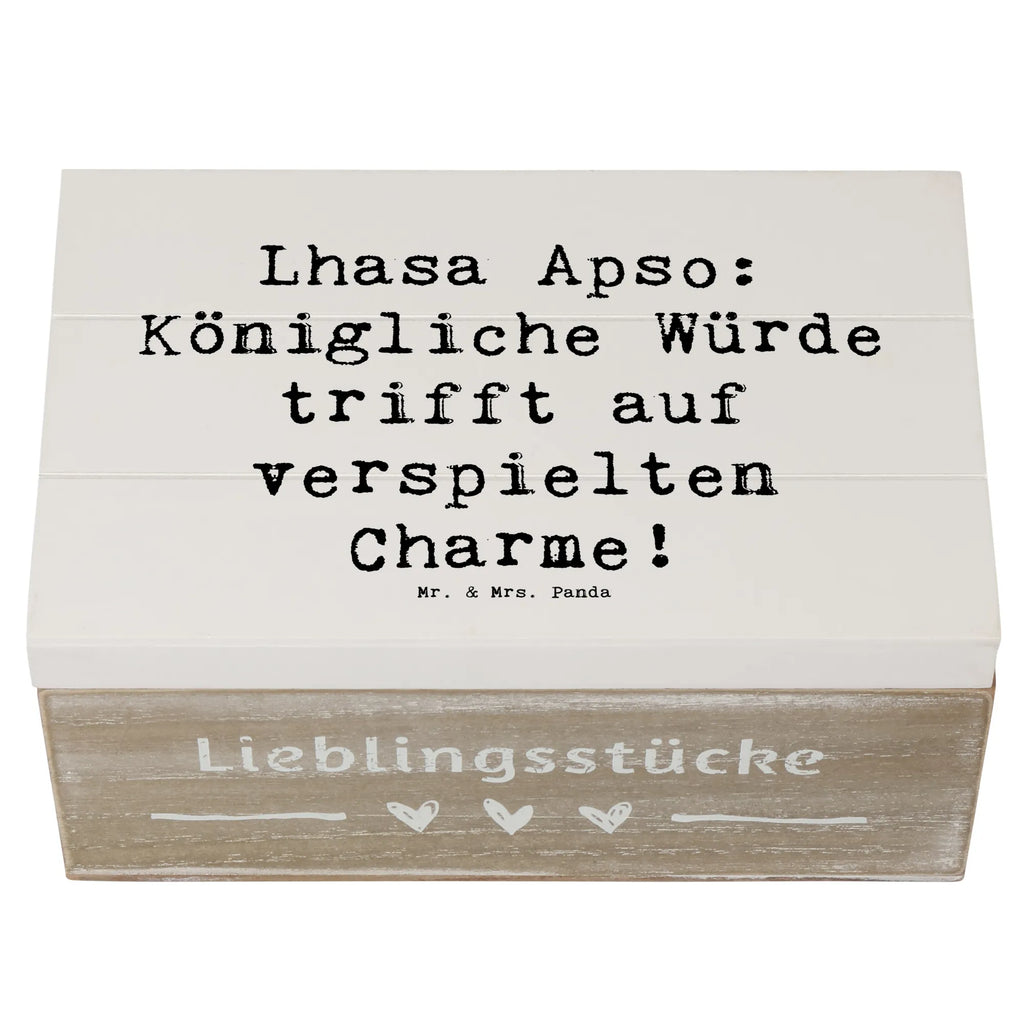 Holzkiste Spruch Lhasa Apso Charme Holzkiste, Kiste, Schatzkiste, Truhe, Schatulle, XXL, Erinnerungsbox, Erinnerungskiste, Dekokiste, Aufbewahrungsbox, Geschenkbox, Geschenkdose, Hund, Hunderasse, Rassehund, Hundebesitzer, Geschenk, Tierfreund, Schenken, Welpe