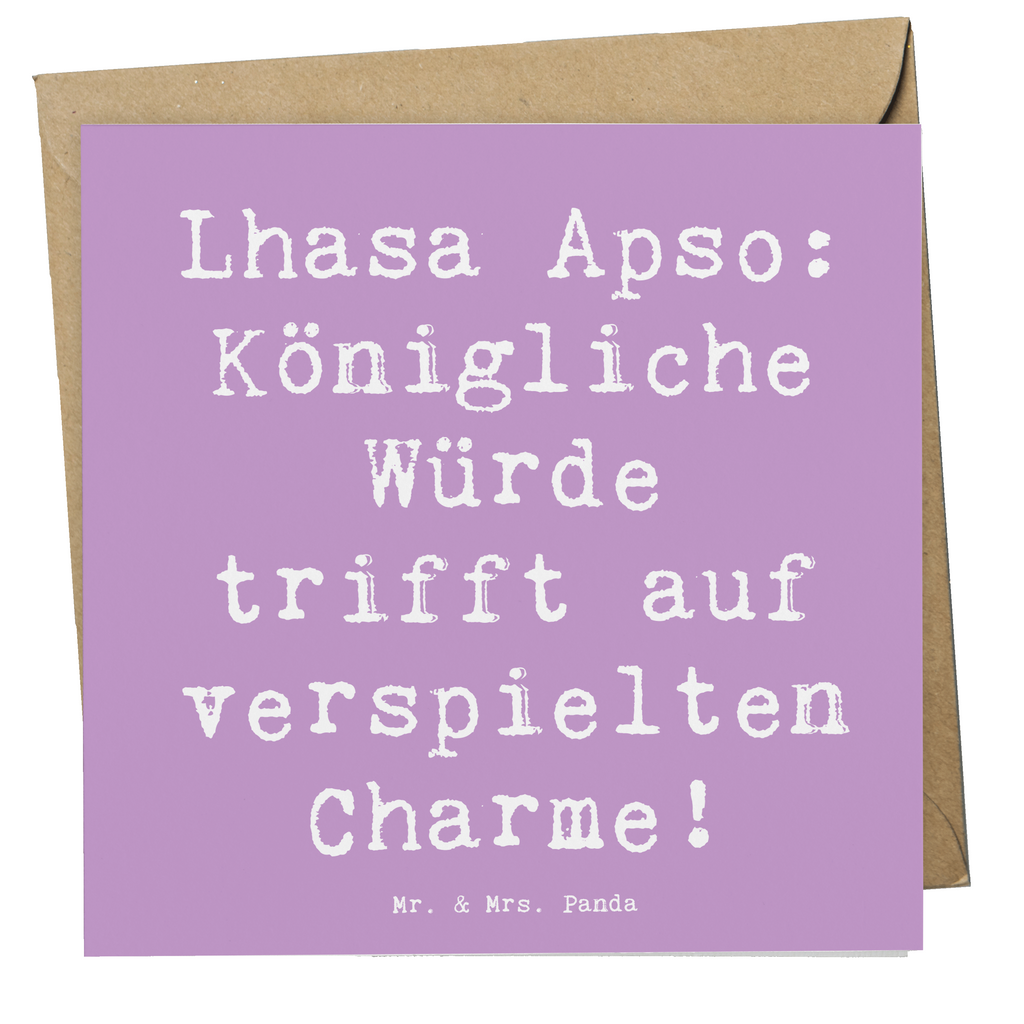 Deluxe Karte Spruch Lhasa Apso Charme Karte, Grußkarte, Klappkarte, Einladungskarte, Glückwunschkarte, Hochzeitskarte, Geburtstagskarte, Hochwertige Grußkarte, Hochwertige Klappkarte, Hund, Hunderasse, Rassehund, Hundebesitzer, Geschenk, Tierfreund, Schenken, Welpe