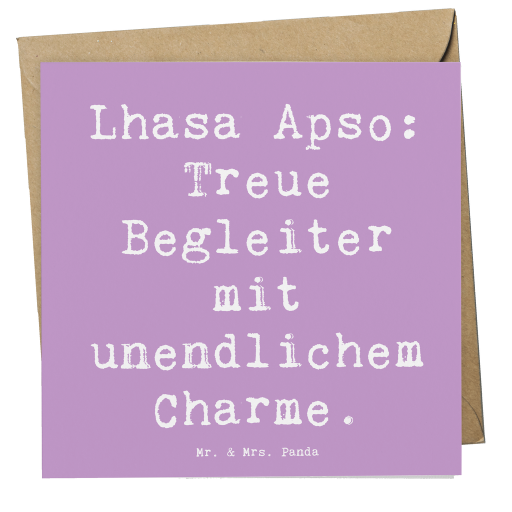 Deluxe Karte Spruch Lhasa Apso Treue Begleiter Karte, Grußkarte, Klappkarte, Einladungskarte, Glückwunschkarte, Hochzeitskarte, Geburtstagskarte, Hochwertige Grußkarte, Hochwertige Klappkarte, Hund, Hunderasse, Rassehund, Hundebesitzer, Geschenk, Tierfreund, Schenken, Welpe