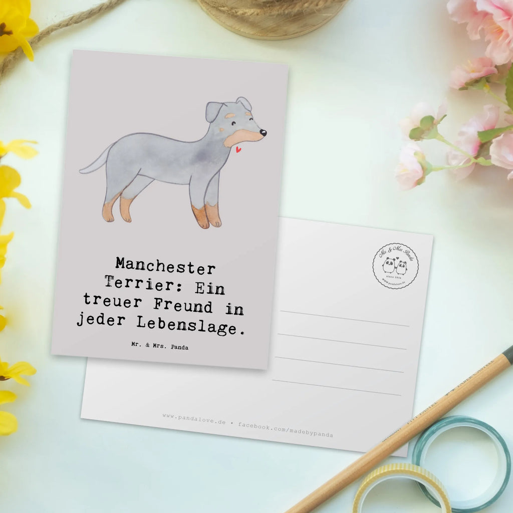 Postkarte Manchester Terrier Freundschaft Postkarte, Karte, Geschenkkarte, Grußkarte, Einladung, Ansichtskarte, Geburtstagskarte, Einladungskarte, Dankeskarte, Ansichtskarten, Einladung Geburtstag, Einladungskarten Geburtstag, Hund, Hunderasse, Rassehund, Hundebesitzer, Geschenk, Tierfreund, Schenken, Welpe