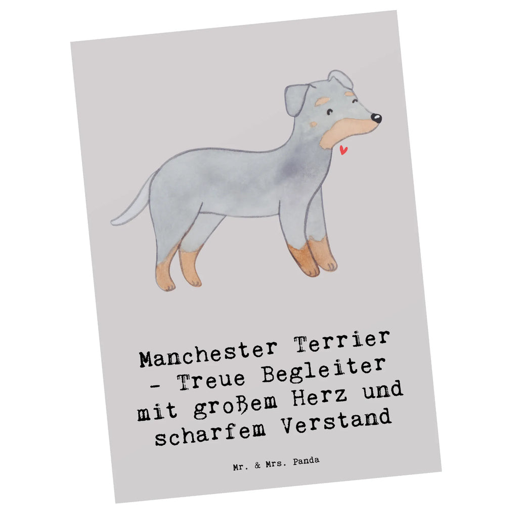 Postkarte Manchester Terrier Begleiter Postkarte, Karte, Geschenkkarte, Grußkarte, Einladung, Ansichtskarte, Geburtstagskarte, Einladungskarte, Dankeskarte, Ansichtskarten, Einladung Geburtstag, Einladungskarten Geburtstag, Hund, Hunderasse, Rassehund, Hundebesitzer, Geschenk, Tierfreund, Schenken, Welpe