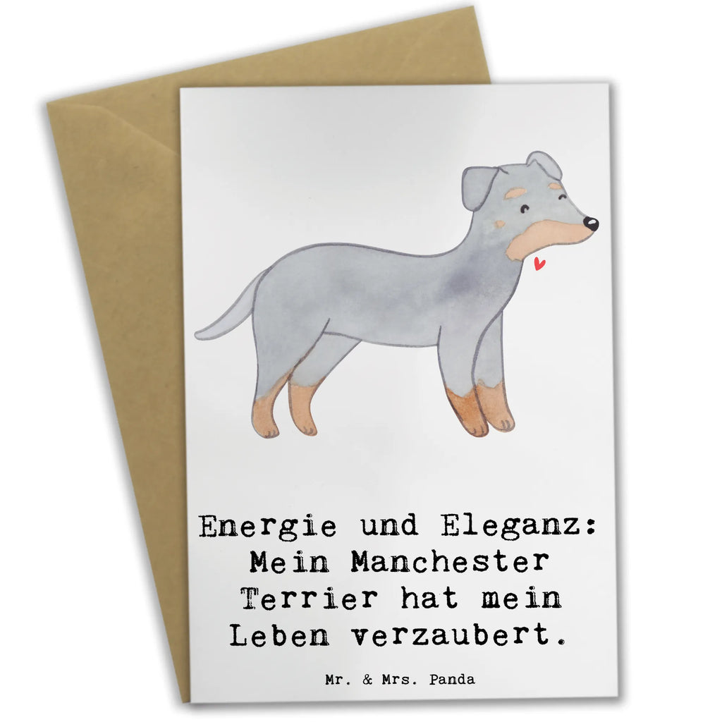 Grußkarte Manchester Terrier Magie Grußkarte, Klappkarte, Einladungskarte, Glückwunschkarte, Hochzeitskarte, Geburtstagskarte, Karte, Ansichtskarten, Hund, Hunderasse, Rassehund, Hundebesitzer, Geschenk, Tierfreund, Schenken, Welpe