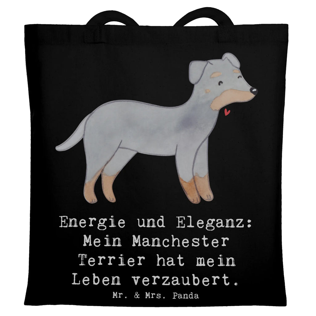 Tragetasche Manchester Terrier Magie Beuteltasche, Beutel, Einkaufstasche, Jutebeutel, Stoffbeutel, Tasche, Shopper, Umhängetasche, Strandtasche, Schultertasche, Stofftasche, Tragetasche, Badetasche, Jutetasche, Einkaufstüte, Laptoptasche, Hund, Hunderasse, Rassehund, Hundebesitzer, Geschenk, Tierfreund, Schenken, Welpe