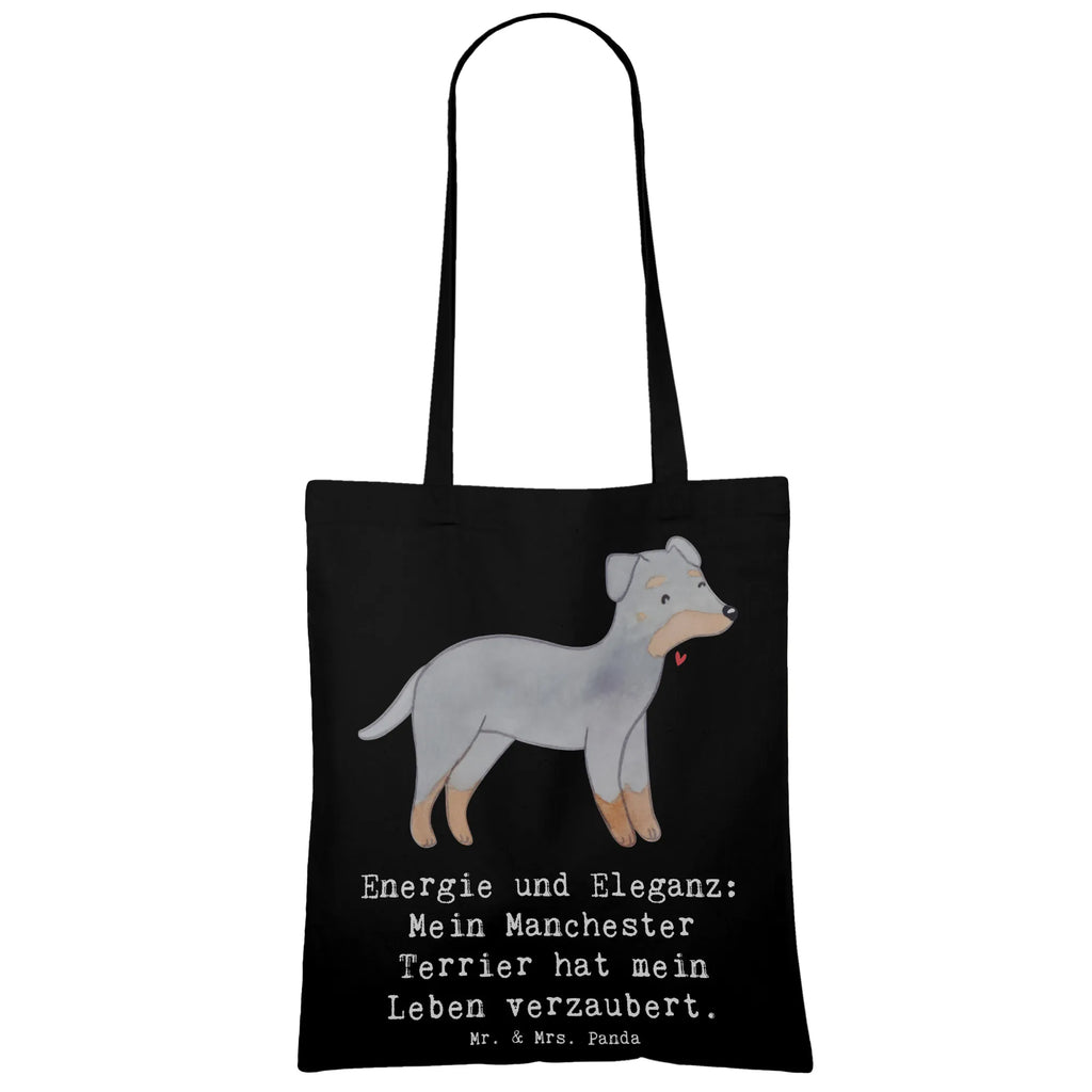 Tragetasche Manchester Terrier Magie Beuteltasche, Beutel, Einkaufstasche, Jutebeutel, Stoffbeutel, Tasche, Shopper, Umhängetasche, Strandtasche, Schultertasche, Stofftasche, Tragetasche, Badetasche, Jutetasche, Einkaufstüte, Laptoptasche, Hund, Hunderasse, Rassehund, Hundebesitzer, Geschenk, Tierfreund, Schenken, Welpe