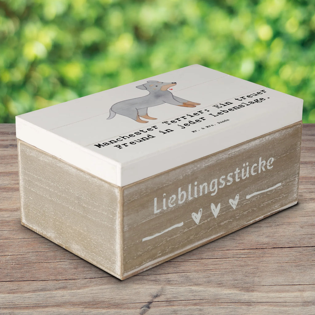 Holzkiste Manchester Terrier Freundschaft Holzkiste, Kiste, Schatzkiste, Truhe, Schatulle, XXL, Erinnerungsbox, Erinnerungskiste, Dekokiste, Aufbewahrungsbox, Geschenkbox, Geschenkdose, Hund, Hunderasse, Rassehund, Hundebesitzer, Geschenk, Tierfreund, Schenken, Welpe