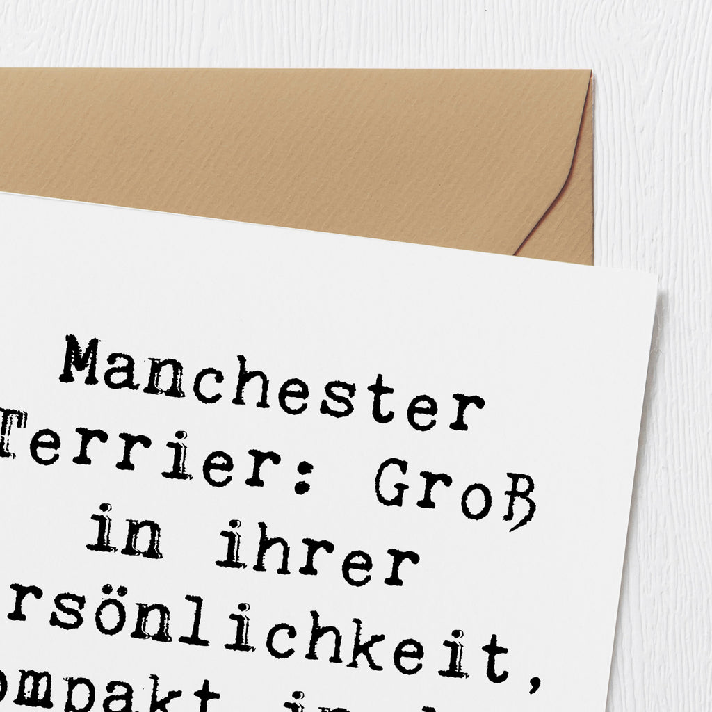 Deluxe Karte Spruch Manchester Terrier Persönlichkeit Karte, Grußkarte, Klappkarte, Einladungskarte, Glückwunschkarte, Hochzeitskarte, Geburtstagskarte, Hochwertige Grußkarte, Hochwertige Klappkarte, Hund, Hunderasse, Rassehund, Hundebesitzer, Geschenk, Tierfreund, Schenken, Welpe