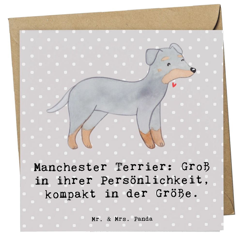 Deluxe Karte Manchester Terrier Persönlichkeit Karte, Grußkarte, Klappkarte, Einladungskarte, Glückwunschkarte, Hochzeitskarte, Geburtstagskarte, Hochwertige Grußkarte, Hochwertige Klappkarte, Hund, Hunderasse, Rassehund, Hundebesitzer, Geschenk, Tierfreund, Schenken, Welpe