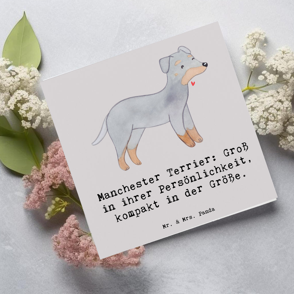 Deluxe Karte Manchester Terrier Persönlichkeit Karte, Grußkarte, Klappkarte, Einladungskarte, Glückwunschkarte, Hochzeitskarte, Geburtstagskarte, Hochwertige Grußkarte, Hochwertige Klappkarte, Hund, Hunderasse, Rassehund, Hundebesitzer, Geschenk, Tierfreund, Schenken, Welpe