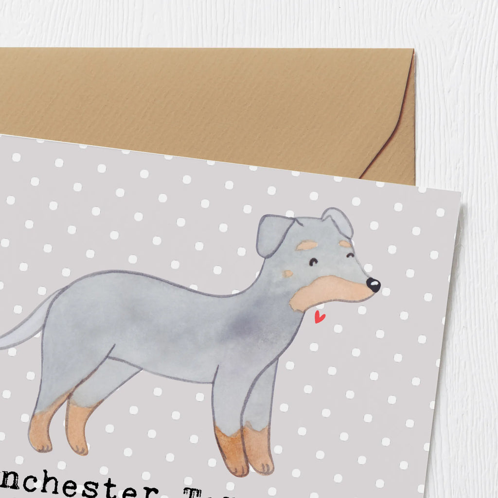 Deluxe Karte Manchester Terrier Begleiter Karte, Grußkarte, Klappkarte, Einladungskarte, Glückwunschkarte, Hochzeitskarte, Geburtstagskarte, Hochwertige Grußkarte, Hochwertige Klappkarte, Hund, Hunderasse, Rassehund, Hundebesitzer, Geschenk, Tierfreund, Schenken, Welpe