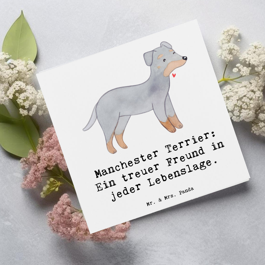 Deluxe Karte Manchester Terrier Freundschaft Karte, Grußkarte, Klappkarte, Einladungskarte, Glückwunschkarte, Hochzeitskarte, Geburtstagskarte, Hochwertige Grußkarte, Hochwertige Klappkarte, Hund, Hunderasse, Rassehund, Hundebesitzer, Geschenk, Tierfreund, Schenken, Welpe