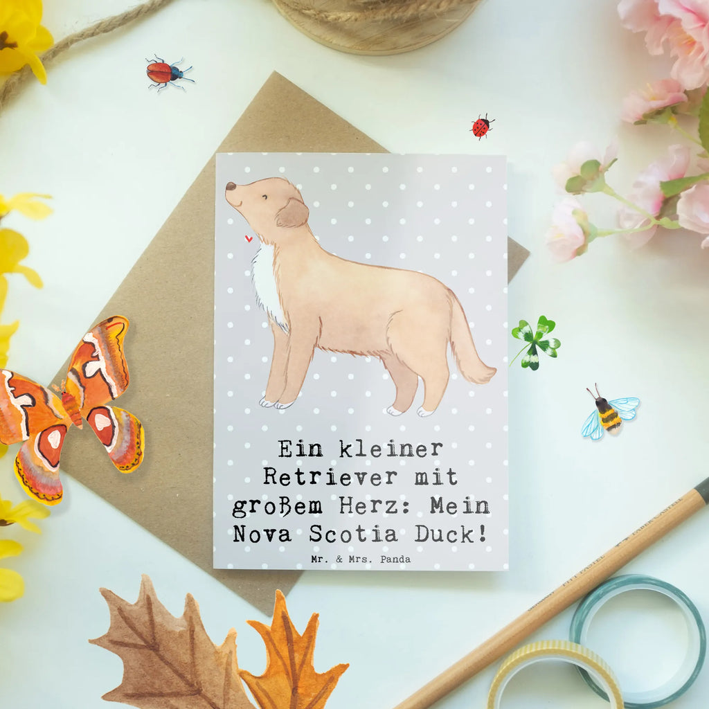 Grußkarte Nova Scotia Duck Herz Grußkarte, Klappkarte, Einladungskarte, Glückwunschkarte, Hochzeitskarte, Geburtstagskarte, Karte, Ansichtskarten, Hund, Hunderasse, Rassehund, Hundebesitzer, Geschenk, Tierfreund, Schenken, Welpe