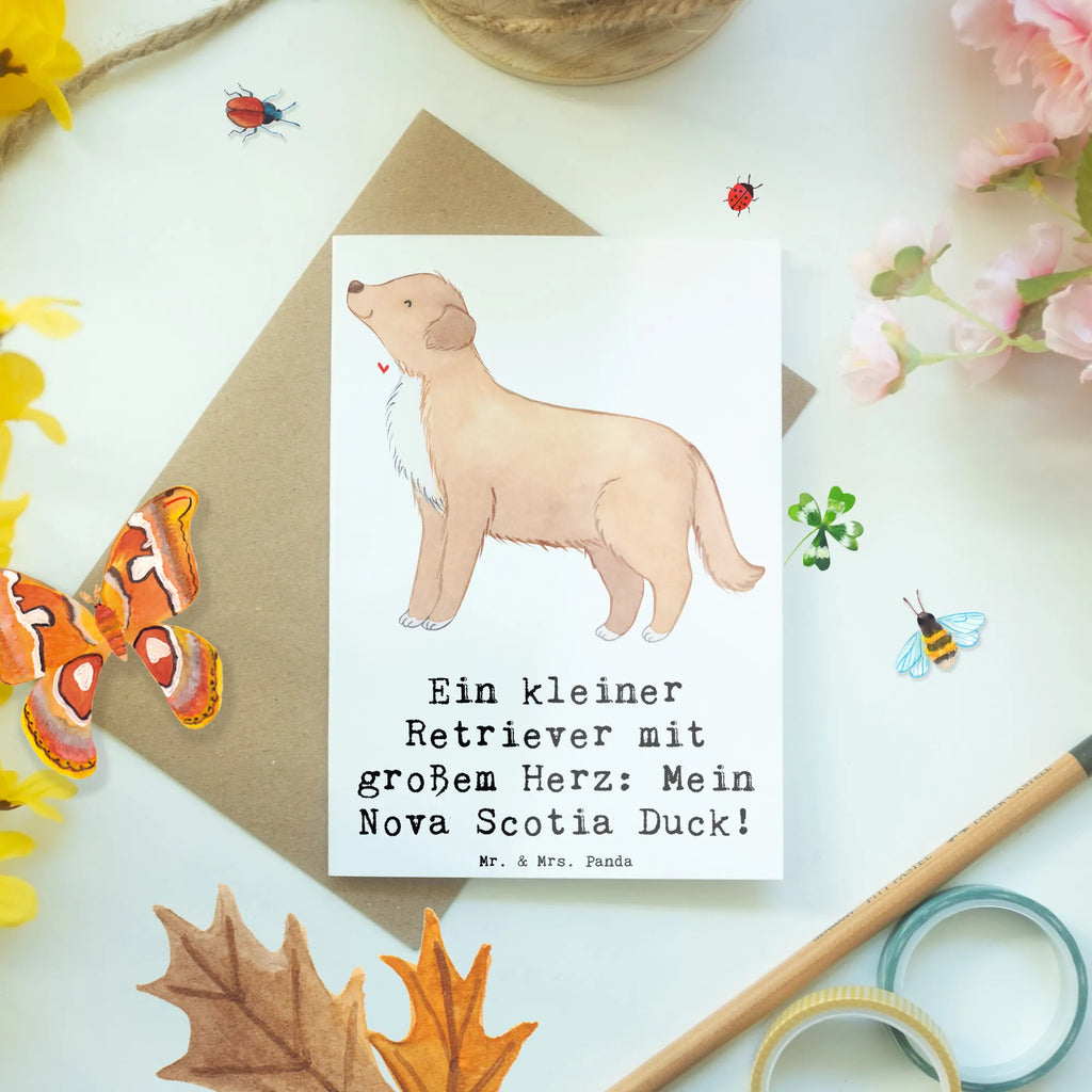 Grußkarte Nova Scotia Duck Herz Grußkarte, Klappkarte, Einladungskarte, Glückwunschkarte, Hochzeitskarte, Geburtstagskarte, Karte, Ansichtskarten, Hund, Hunderasse, Rassehund, Hundebesitzer, Geschenk, Tierfreund, Schenken, Welpe