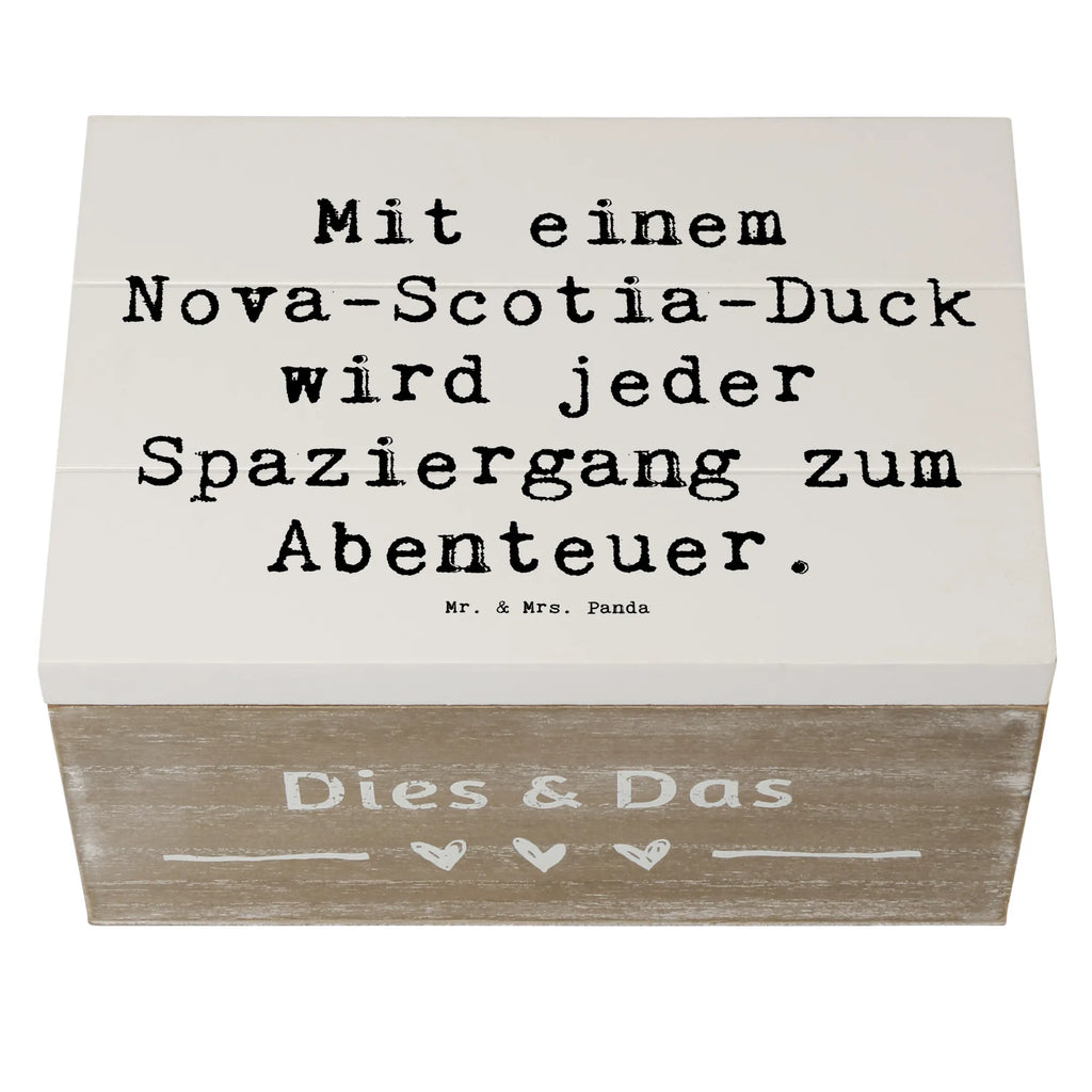 Holzkiste Spruch Nova Scotia Duck Abenteuer Holzkiste, Kiste, Schatzkiste, Truhe, Schatulle, XXL, Erinnerungsbox, Erinnerungskiste, Dekokiste, Aufbewahrungsbox, Geschenkbox, Geschenkdose, Hund, Hunderasse, Rassehund, Hundebesitzer, Geschenk, Tierfreund, Schenken, Welpe