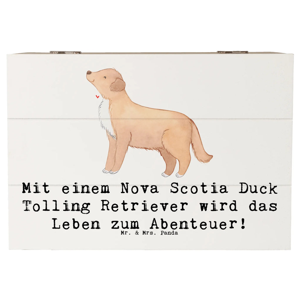 Holzkiste Nova Scotia Duck Abenteuer Holzkiste, Kiste, Schatzkiste, Truhe, Schatulle, XXL, Erinnerungsbox, Erinnerungskiste, Dekokiste, Aufbewahrungsbox, Geschenkbox, Geschenkdose, Hund, Hunderasse, Rassehund, Hundebesitzer, Geschenk, Tierfreund, Schenken, Welpe