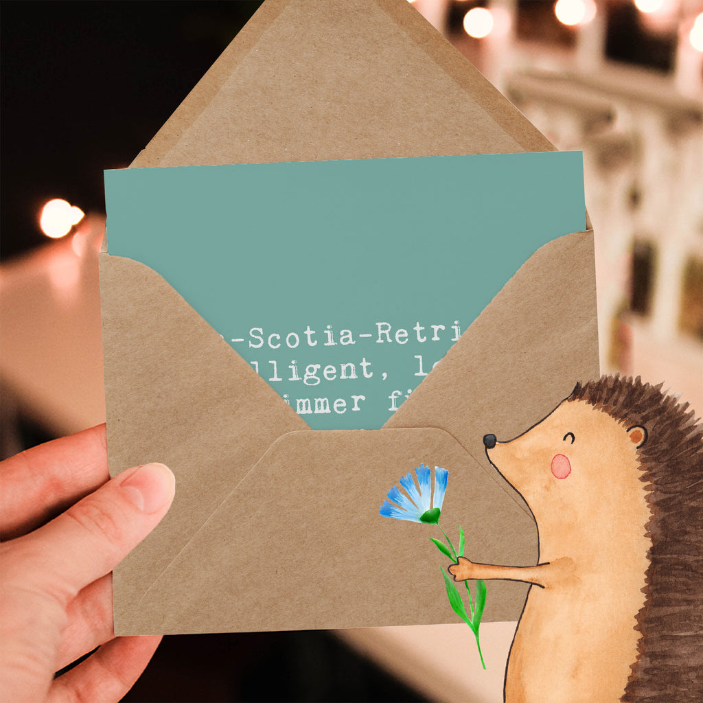 Deluxe Karte Spruch Nova Scotia Duck Karte, Grußkarte, Klappkarte, Einladungskarte, Glückwunschkarte, Hochzeitskarte, Geburtstagskarte, Hochwertige Grußkarte, Hochwertige Klappkarte, Hund, Hunderasse, Rassehund, Hundebesitzer, Geschenk, Tierfreund, Schenken, Welpe