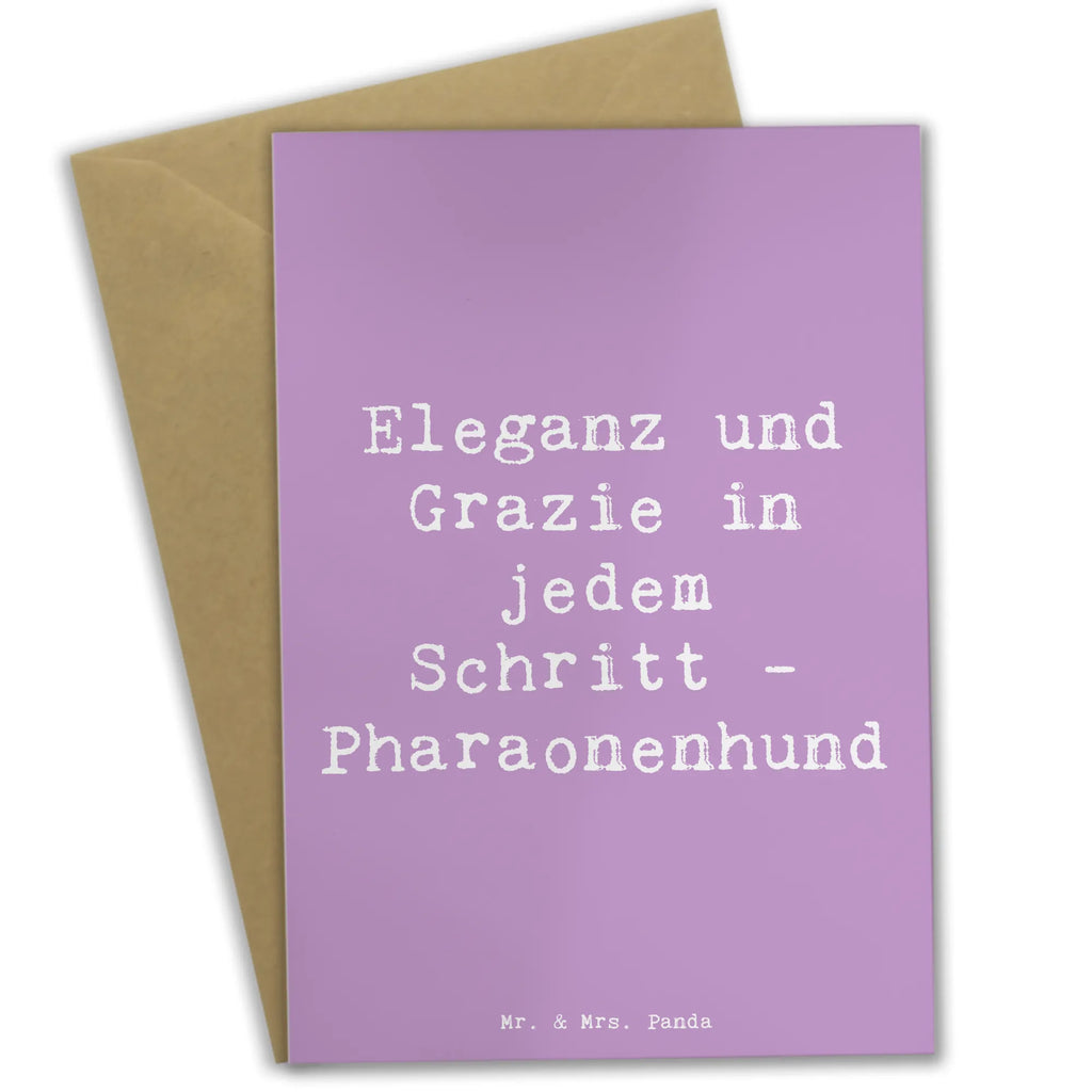 Grußkarte Spruch Eleganter Pharaonenhund Grußkarte, Klappkarte, Einladungskarte, Glückwunschkarte, Hochzeitskarte, Geburtstagskarte, Karte, Ansichtskarten, Hund, Hunderasse, Rassehund, Hundebesitzer, Geschenk, Tierfreund, Schenken, Welpe