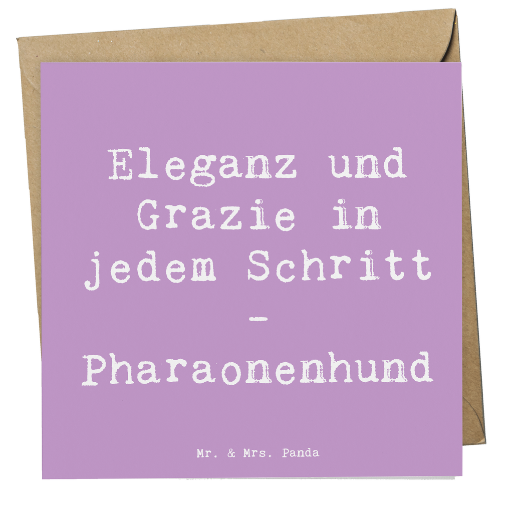 Deluxe Karte Spruch Eleganter Pharaonenhund Karte, Grußkarte, Klappkarte, Einladungskarte, Glückwunschkarte, Hochzeitskarte, Geburtstagskarte, Hochwertige Grußkarte, Hochwertige Klappkarte, Hund, Hunderasse, Rassehund, Hundebesitzer, Geschenk, Tierfreund, Schenken, Welpe