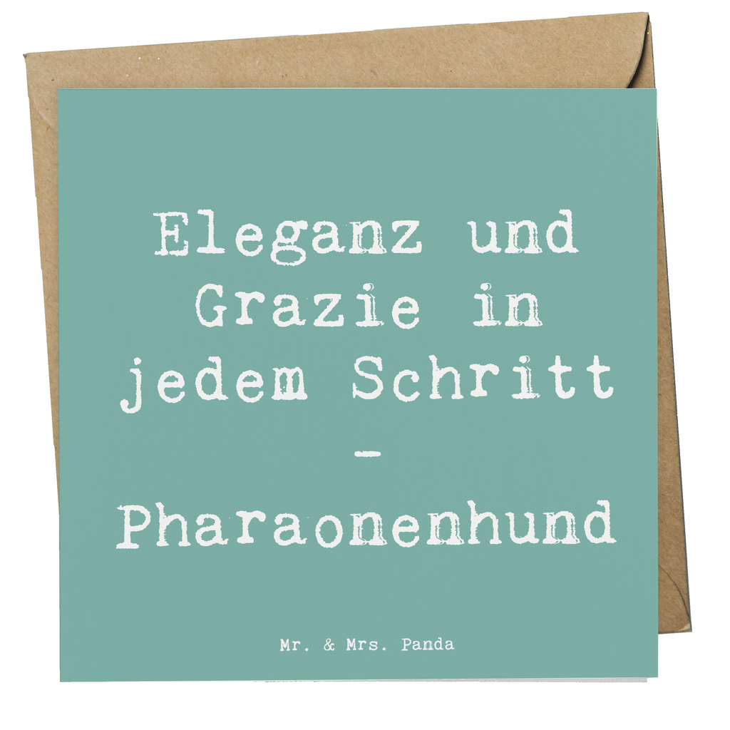 Deluxe Karte Spruch Eleganter Pharaonenhund Karte, Grußkarte, Klappkarte, Einladungskarte, Glückwunschkarte, Hochzeitskarte, Geburtstagskarte, Hochwertige Grußkarte, Hochwertige Klappkarte, Hund, Hunderasse, Rassehund, Hundebesitzer, Geschenk, Tierfreund, Schenken, Welpe