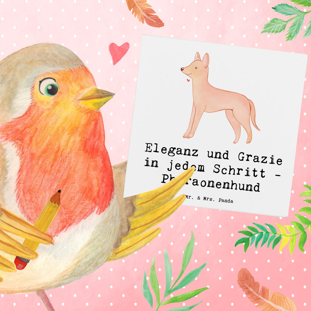 Deluxe Karte Eleganter Pharaonenhund Karte, Grußkarte, Klappkarte, Einladungskarte, Glückwunschkarte, Hochzeitskarte, Geburtstagskarte, Hochwertige Grußkarte, Hochwertige Klappkarte, Hund, Hunderasse, Rassehund, Hundebesitzer, Geschenk, Tierfreund, Schenken, Welpe