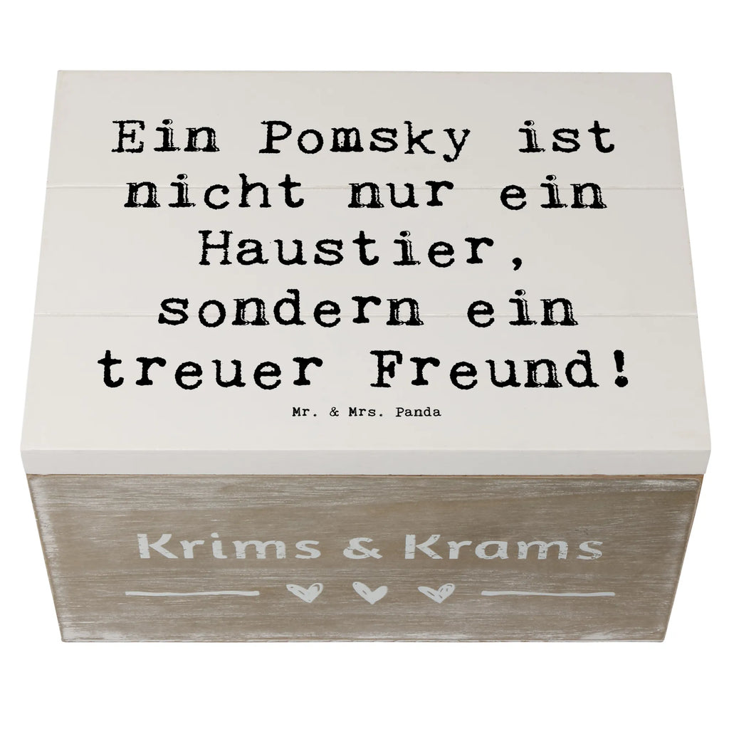 Holzkiste Spruch Pomsky Freund Holzkiste, Kiste, Schatzkiste, Truhe, Schatulle, XXL, Erinnerungsbox, Erinnerungskiste, Dekokiste, Aufbewahrungsbox, Geschenkbox, Geschenkdose, Hund, Hunderasse, Rassehund, Hundebesitzer, Geschenk, Tierfreund, Schenken, Welpe