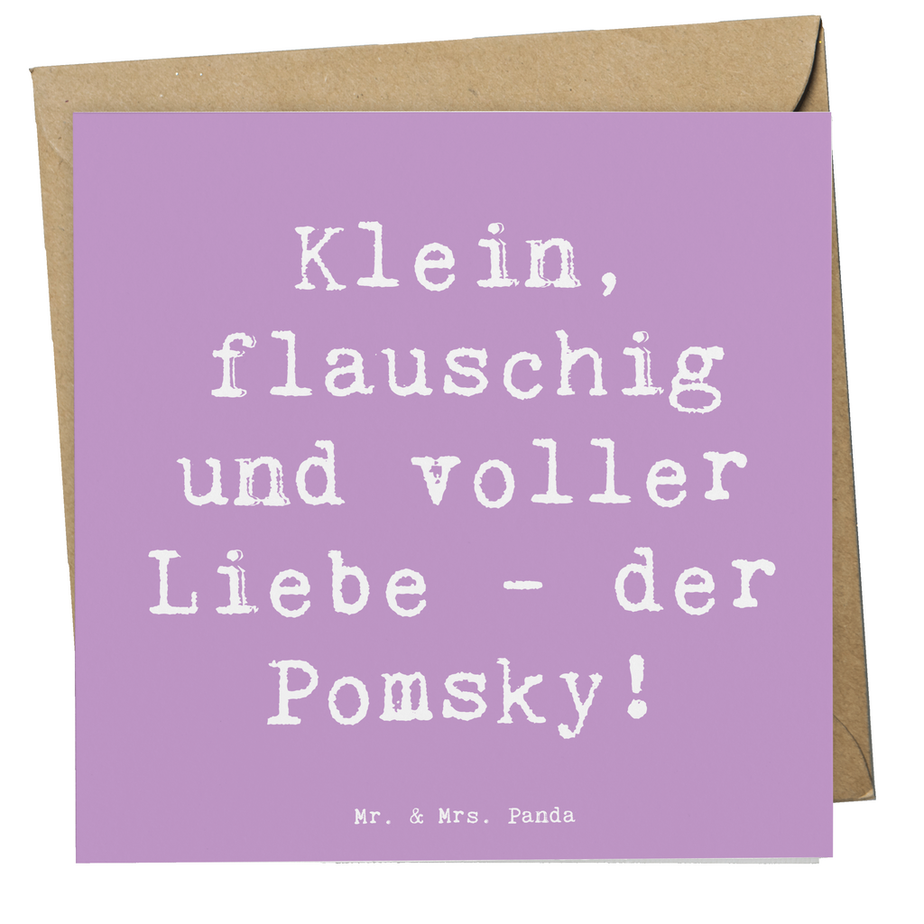 Deluxe Karte Spruch Flauschiger Pomsky Karte, Grußkarte, Klappkarte, Einladungskarte, Glückwunschkarte, Hochzeitskarte, Geburtstagskarte, Hochwertige Grußkarte, Hochwertige Klappkarte, Hund, Hunderasse, Rassehund, Hundebesitzer, Geschenk, Tierfreund, Schenken, Welpe