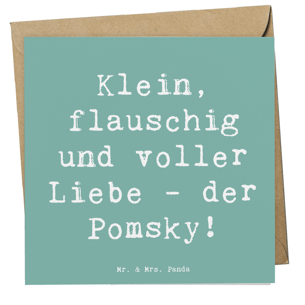 Deluxe Karte Spruch Flauschiger Pomsky Karte, Grußkarte, Klappkarte, Einladungskarte, Glückwunschkarte, Hochzeitskarte, Geburtstagskarte, Hochwertige Grußkarte, Hochwertige Klappkarte, Hund, Hunderasse, Rassehund, Hundebesitzer, Geschenk, Tierfreund, Schenken, Welpe