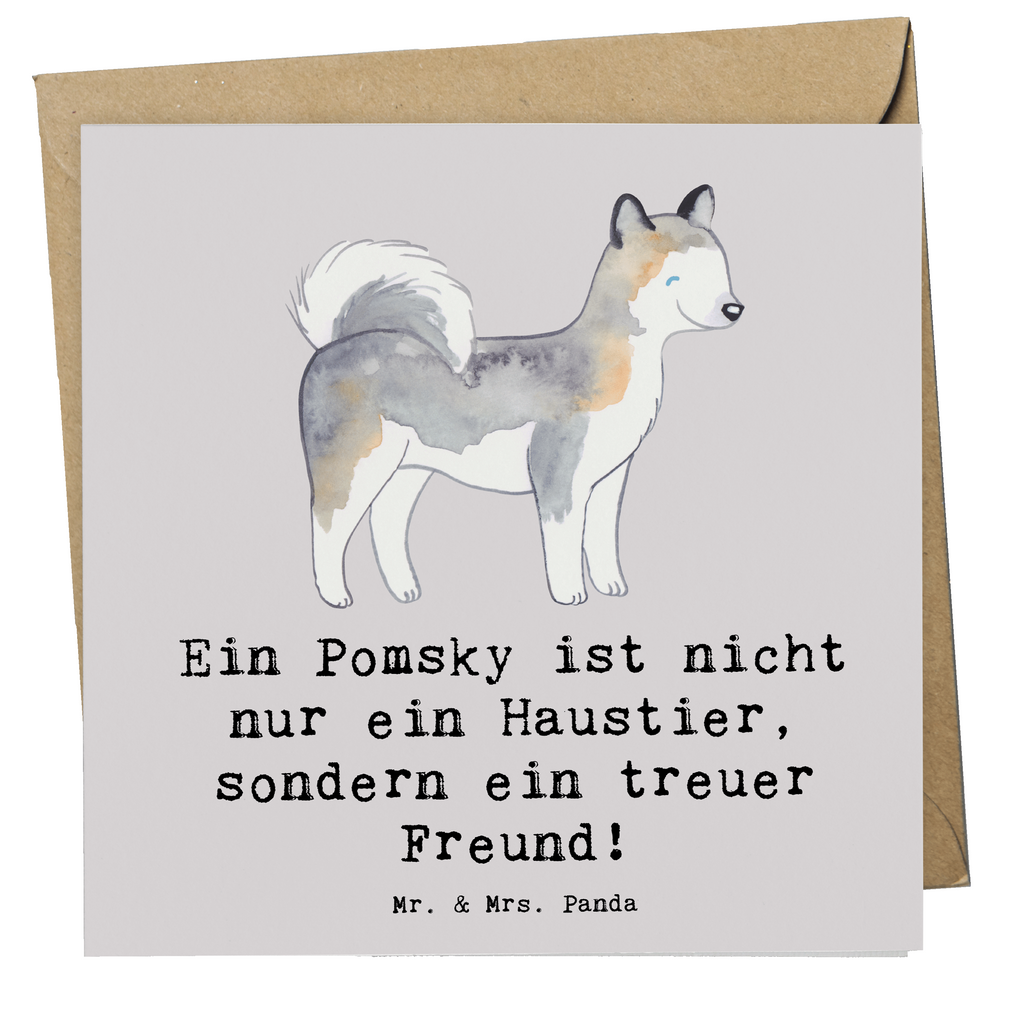 Deluxe Karte Pomsky Freund Karte, Grußkarte, Klappkarte, Einladungskarte, Glückwunschkarte, Hochzeitskarte, Geburtstagskarte, Hochwertige Grußkarte, Hochwertige Klappkarte, Hund, Hunderasse, Rassehund, Hundebesitzer, Geschenk, Tierfreund, Schenken, Welpe