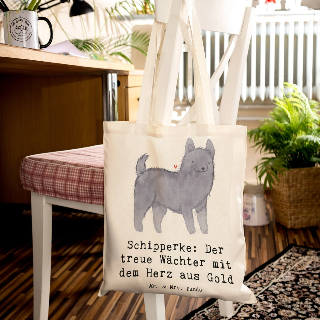 Tragetasche Schipperke Wächterherz Beuteltasche, Beutel, Einkaufstasche, Jutebeutel, Stoffbeutel, Tasche, Shopper, Umhängetasche, Strandtasche, Schultertasche, Stofftasche, Tragetasche, Badetasche, Jutetasche, Einkaufstüte, Laptoptasche, Hund, Hunderasse, Rassehund, Hundebesitzer, Geschenk, Tierfreund, Schenken, Welpe