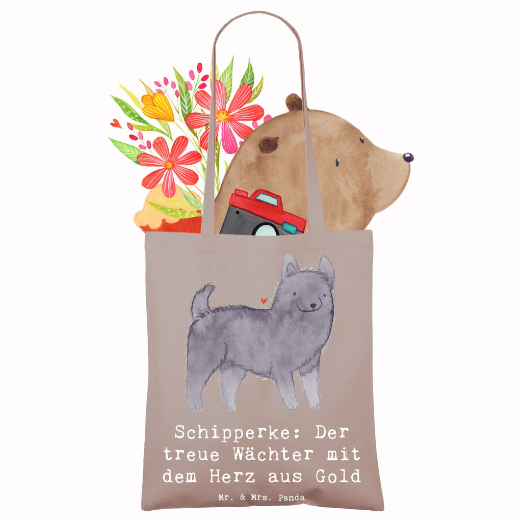 Tragetasche Schipperke Wächterherz Beuteltasche, Beutel, Einkaufstasche, Jutebeutel, Stoffbeutel, Tasche, Shopper, Umhängetasche, Strandtasche, Schultertasche, Stofftasche, Tragetasche, Badetasche, Jutetasche, Einkaufstüte, Laptoptasche, Hund, Hunderasse, Rassehund, Hundebesitzer, Geschenk, Tierfreund, Schenken, Welpe