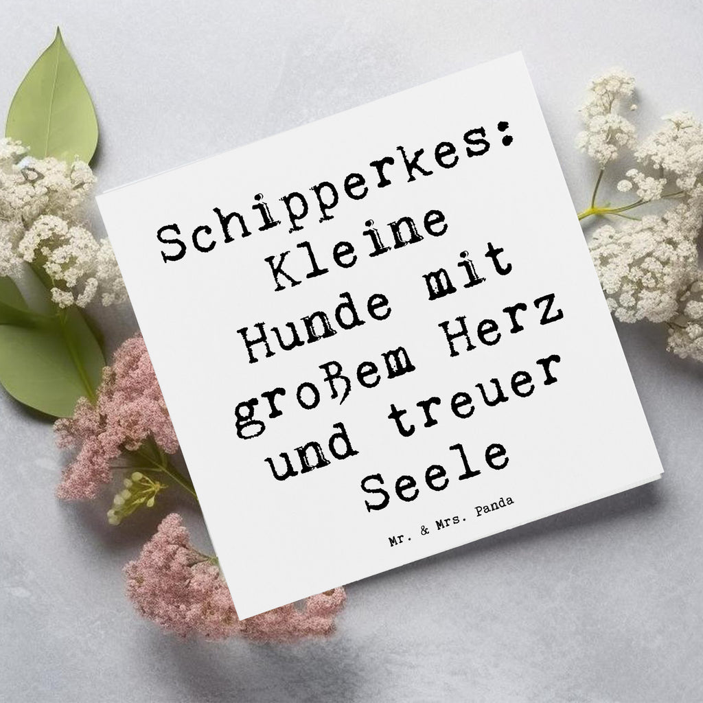 Deluxe Karte Spruch Schipperkes Herz Karte, Grußkarte, Klappkarte, Einladungskarte, Glückwunschkarte, Hochzeitskarte, Geburtstagskarte, Hochwertige Grußkarte, Hochwertige Klappkarte, Hund, Hunderasse, Rassehund, Hundebesitzer, Geschenk, Tierfreund, Schenken, Welpe