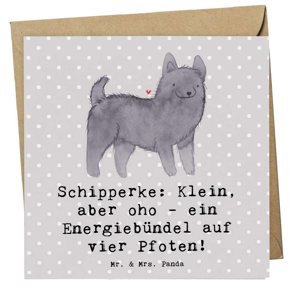 Deluxe Karte Schipperke Energie Karte, Grußkarte, Klappkarte, Einladungskarte, Glückwunschkarte, Hochzeitskarte, Geburtstagskarte, Hochwertige Grußkarte, Hochwertige Klappkarte, Hund, Hunderasse, Rassehund, Hundebesitzer, Geschenk, Tierfreund, Schenken, Welpe