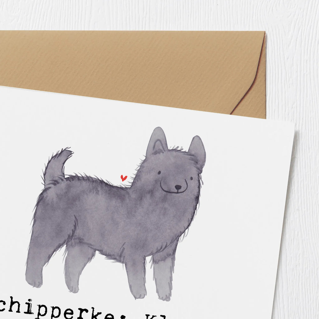 Deluxe Karte Schipperke Energie Karte, Grußkarte, Klappkarte, Einladungskarte, Glückwunschkarte, Hochzeitskarte, Geburtstagskarte, Hochwertige Grußkarte, Hochwertige Klappkarte, Hund, Hunderasse, Rassehund, Hundebesitzer, Geschenk, Tierfreund, Schenken, Welpe