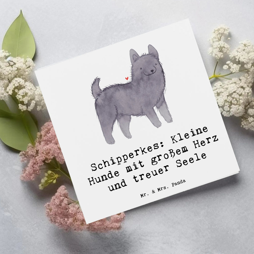 Deluxe Karte Schipperkes Herz Karte, Grußkarte, Klappkarte, Einladungskarte, Glückwunschkarte, Hochzeitskarte, Geburtstagskarte, Hochwertige Grußkarte, Hochwertige Klappkarte, Hund, Hunderasse, Rassehund, Hundebesitzer, Geschenk, Tierfreund, Schenken, Welpe