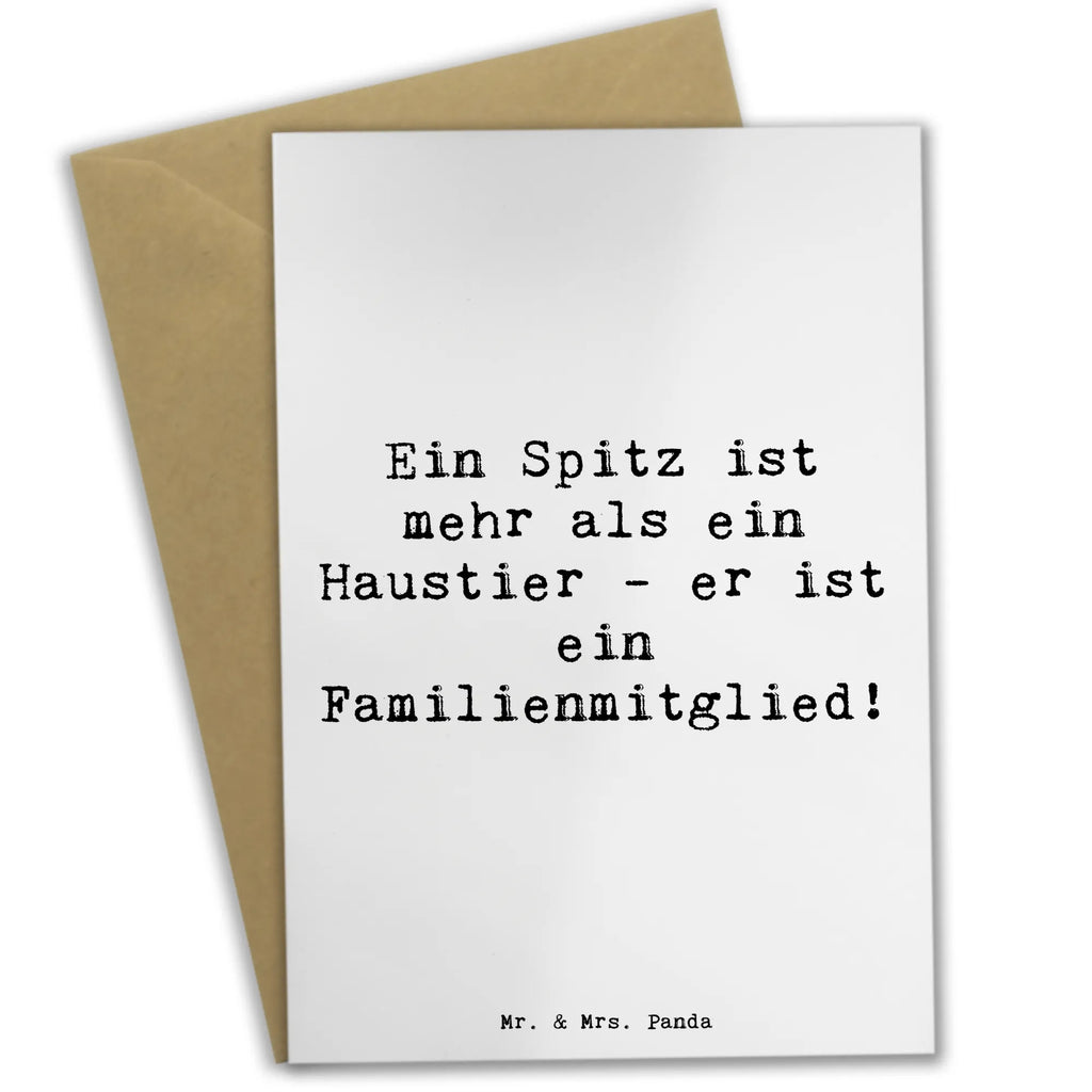 Grußkarte Spruch Spitz Familienmitglied Grußkarte, Klappkarte, Einladungskarte, Glückwunschkarte, Hochzeitskarte, Geburtstagskarte, Karte, Ansichtskarten, Hund, Hunderasse, Rassehund, Hundebesitzer, Geschenk, Tierfreund, Schenken, Welpe