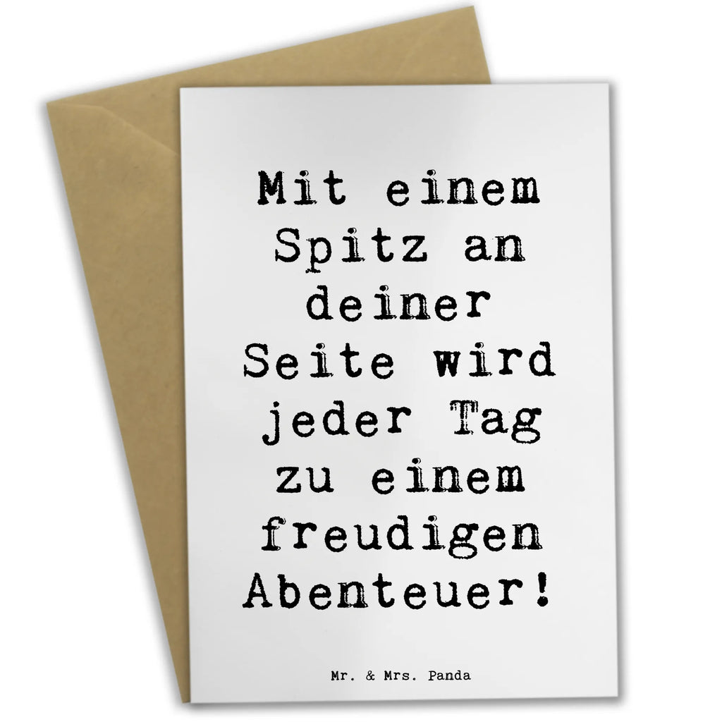 Grußkarte Spruch Freudiger Spitz Grußkarte, Klappkarte, Einladungskarte, Glückwunschkarte, Hochzeitskarte, Geburtstagskarte, Karte, Ansichtskarten, Hund, Hunderasse, Rassehund, Hundebesitzer, Geschenk, Tierfreund, Schenken, Welpe