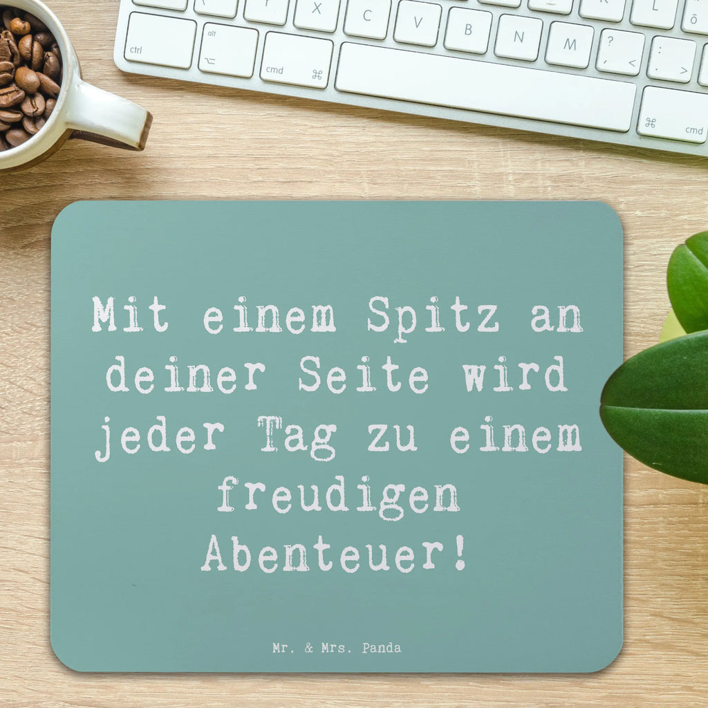 Mauspad Spruch Freudiger Spitz Mousepad, Computer zubehör, Büroausstattung, PC Zubehör, Arbeitszimmer, Mauspad, Einzigartiges Mauspad, Designer Mauspad, Mausunterlage, Mauspad Büro, Hund, Hunderasse, Rassehund, Hundebesitzer, Geschenk, Tierfreund, Schenken, Welpe