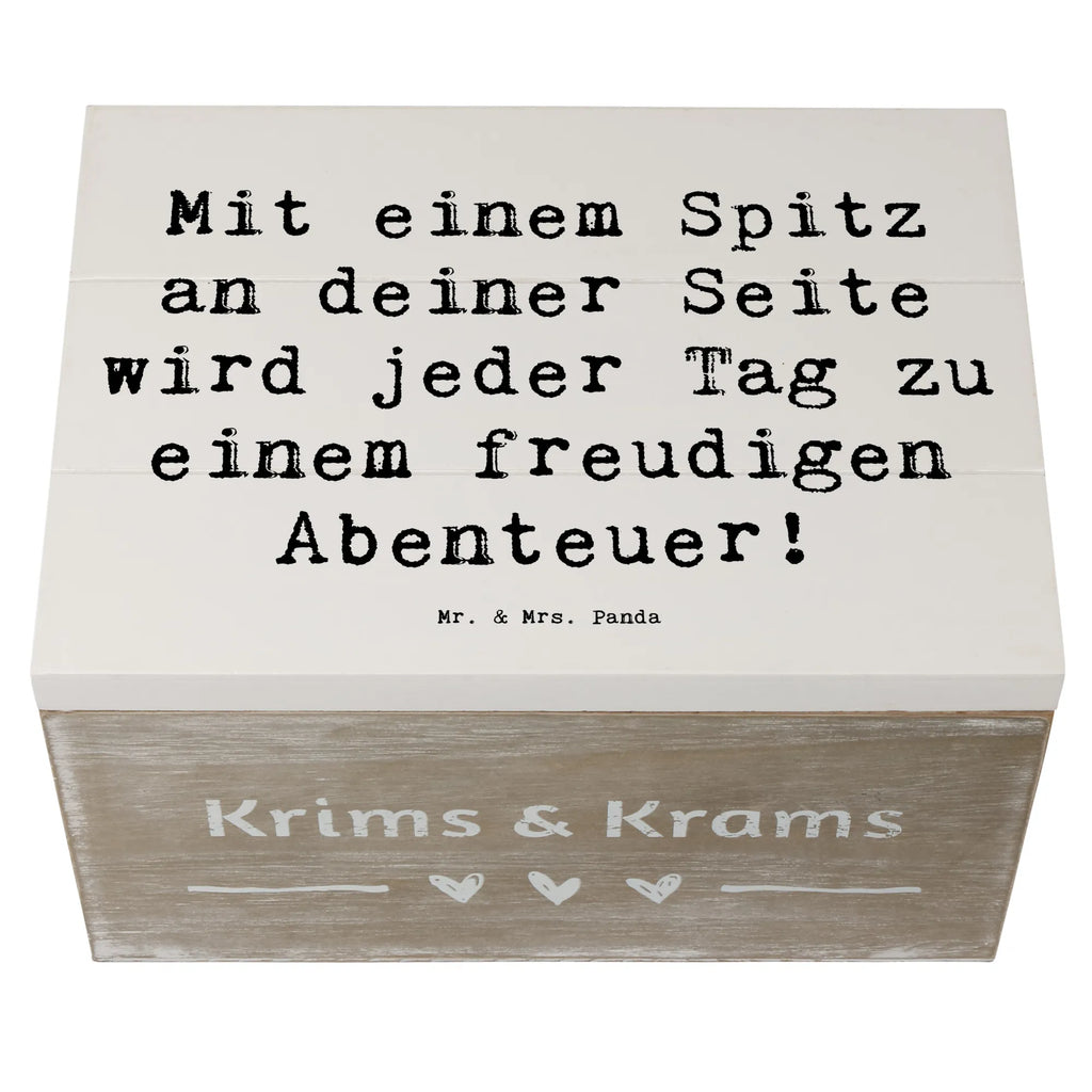 Holzkiste Spruch Freudiger Spitz Holzkiste, Kiste, Schatzkiste, Truhe, Schatulle, XXL, Erinnerungsbox, Erinnerungskiste, Dekokiste, Aufbewahrungsbox, Geschenkbox, Geschenkdose, Hund, Hunderasse, Rassehund, Hundebesitzer, Geschenk, Tierfreund, Schenken, Welpe