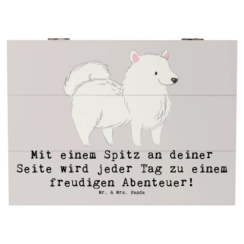 Holzkiste Freudiger Spitz Holzkiste, Kiste, Schatzkiste, Truhe, Schatulle, XXL, Erinnerungsbox, Erinnerungskiste, Dekokiste, Aufbewahrungsbox, Geschenkbox, Geschenkdose, Hund, Hunderasse, Rassehund, Hundebesitzer, Geschenk, Tierfreund, Schenken, Welpe