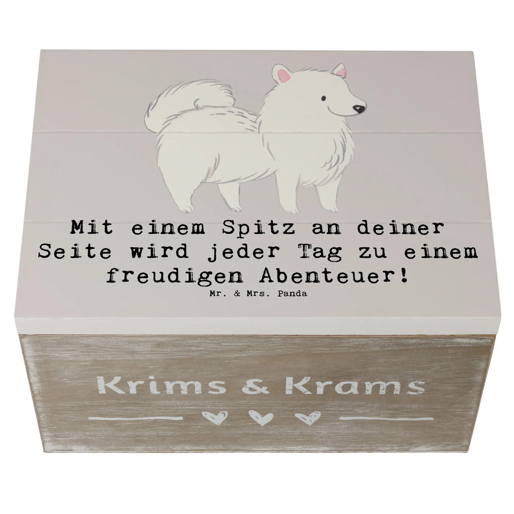 Holzkiste Freudiger Spitz Holzkiste, Kiste, Schatzkiste, Truhe, Schatulle, XXL, Erinnerungsbox, Erinnerungskiste, Dekokiste, Aufbewahrungsbox, Geschenkbox, Geschenkdose, Hund, Hunderasse, Rassehund, Hundebesitzer, Geschenk, Tierfreund, Schenken, Welpe