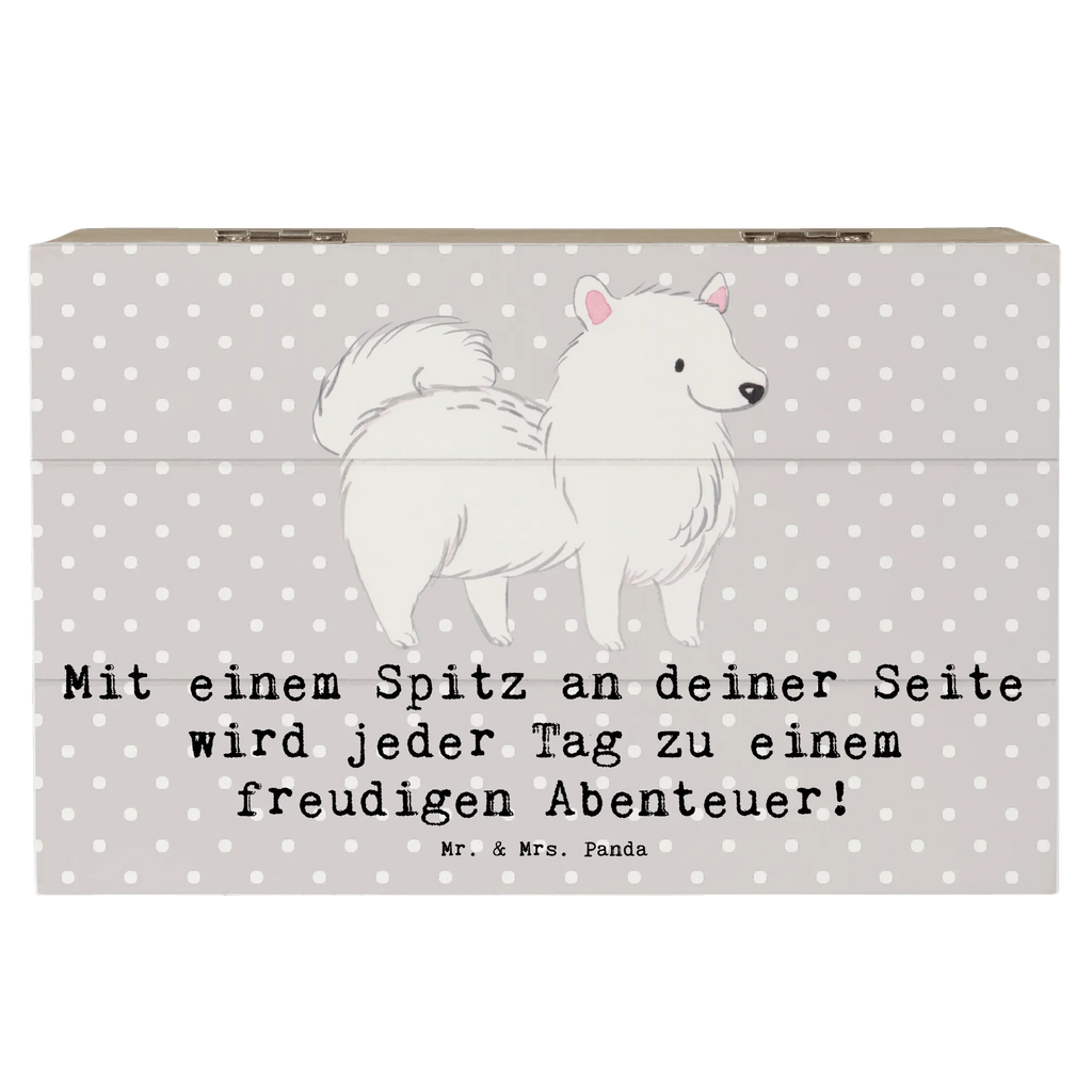 Holzkiste Freudiger Spitz Holzkiste, Kiste, Schatzkiste, Truhe, Schatulle, XXL, Erinnerungsbox, Erinnerungskiste, Dekokiste, Aufbewahrungsbox, Geschenkbox, Geschenkdose, Hund, Hunderasse, Rassehund, Hundebesitzer, Geschenk, Tierfreund, Schenken, Welpe