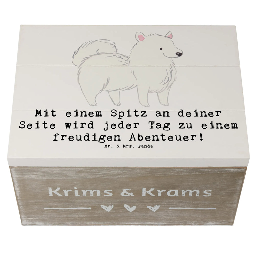 Holzkiste Freudiger Spitz Holzkiste, Kiste, Schatzkiste, Truhe, Schatulle, XXL, Erinnerungsbox, Erinnerungskiste, Dekokiste, Aufbewahrungsbox, Geschenkbox, Geschenkdose, Hund, Hunderasse, Rassehund, Hundebesitzer, Geschenk, Tierfreund, Schenken, Welpe