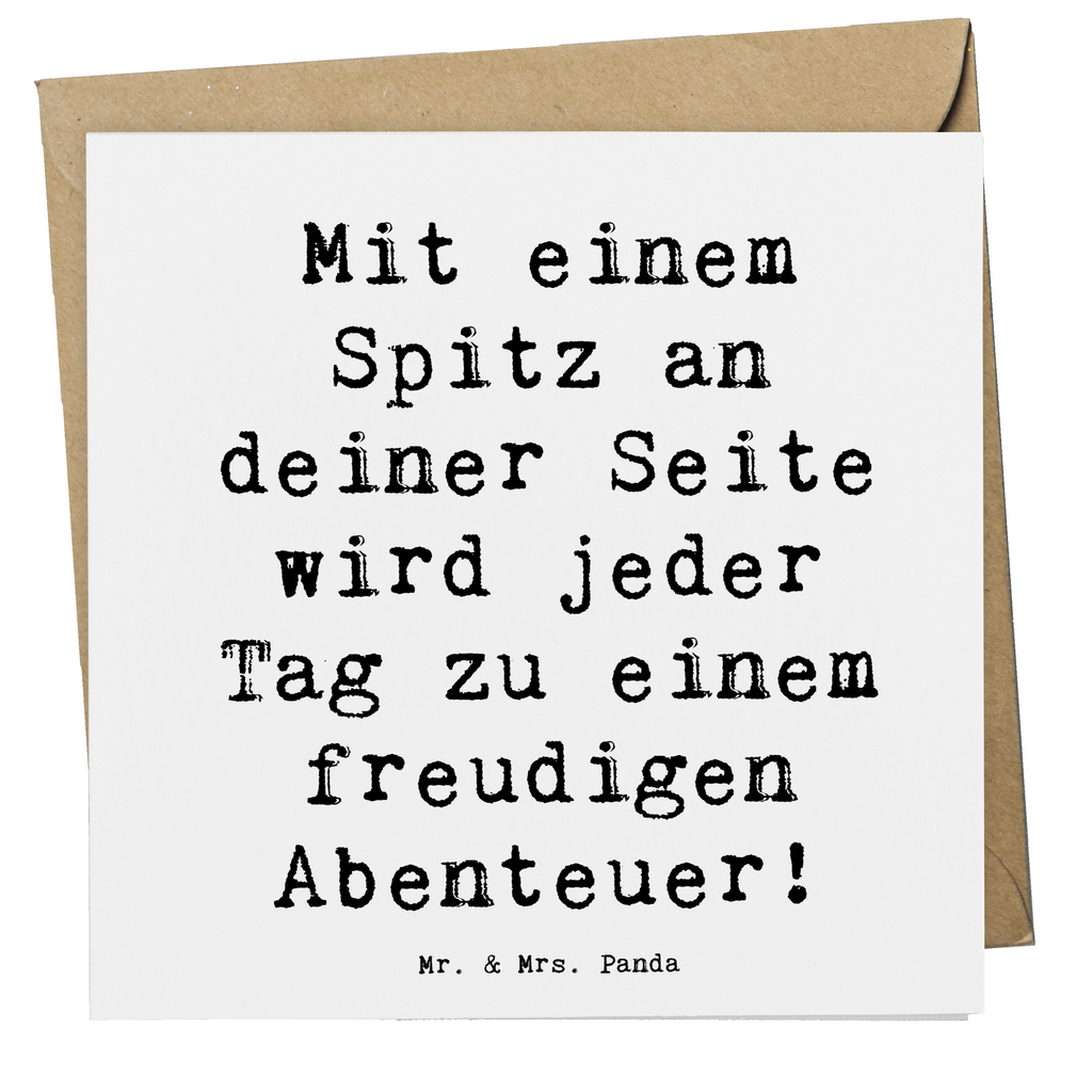 Deluxe Karte Spruch Freudiger Spitz Karte, Grußkarte, Klappkarte, Einladungskarte, Glückwunschkarte, Hochzeitskarte, Geburtstagskarte, Hochwertige Grußkarte, Hochwertige Klappkarte, Hund, Hunderasse, Rassehund, Hundebesitzer, Geschenk, Tierfreund, Schenken, Welpe