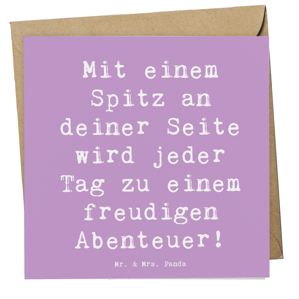 Deluxe Karte Spruch Freudiger Spitz Karte, Grußkarte, Klappkarte, Einladungskarte, Glückwunschkarte, Hochzeitskarte, Geburtstagskarte, Hochwertige Grußkarte, Hochwertige Klappkarte, Hund, Hunderasse, Rassehund, Hundebesitzer, Geschenk, Tierfreund, Schenken, Welpe