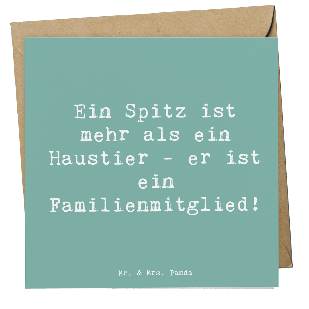 Deluxe Karte Spruch Spitz Familienmitglied Karte, Grußkarte, Klappkarte, Einladungskarte, Glückwunschkarte, Hochzeitskarte, Geburtstagskarte, Hochwertige Grußkarte, Hochwertige Klappkarte, Hund, Hunderasse, Rassehund, Hundebesitzer, Geschenk, Tierfreund, Schenken, Welpe