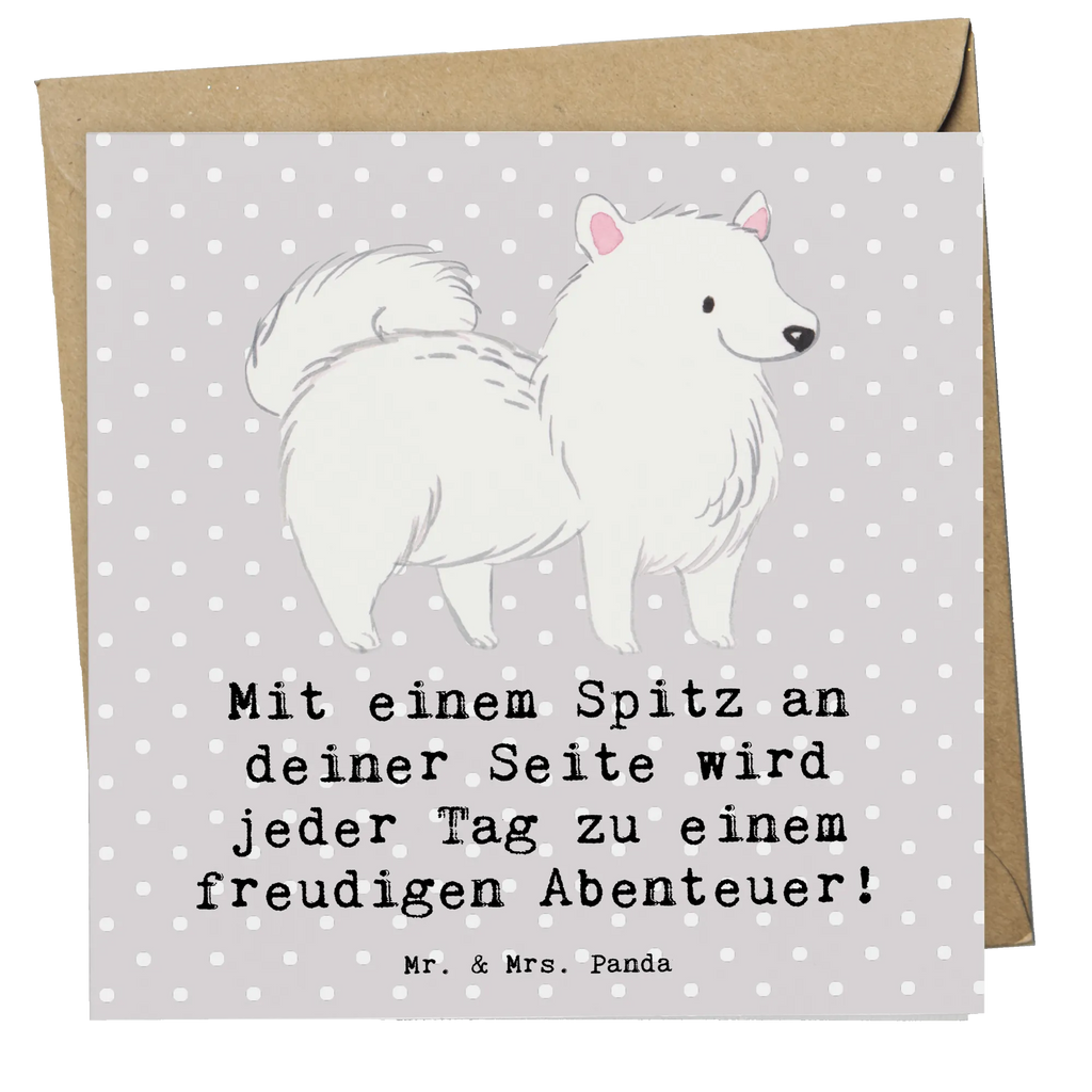 Deluxe Karte Freudiger Spitz Karte, Grußkarte, Klappkarte, Einladungskarte, Glückwunschkarte, Hochzeitskarte, Geburtstagskarte, Hochwertige Grußkarte, Hochwertige Klappkarte, Hund, Hunderasse, Rassehund, Hundebesitzer, Geschenk, Tierfreund, Schenken, Welpe