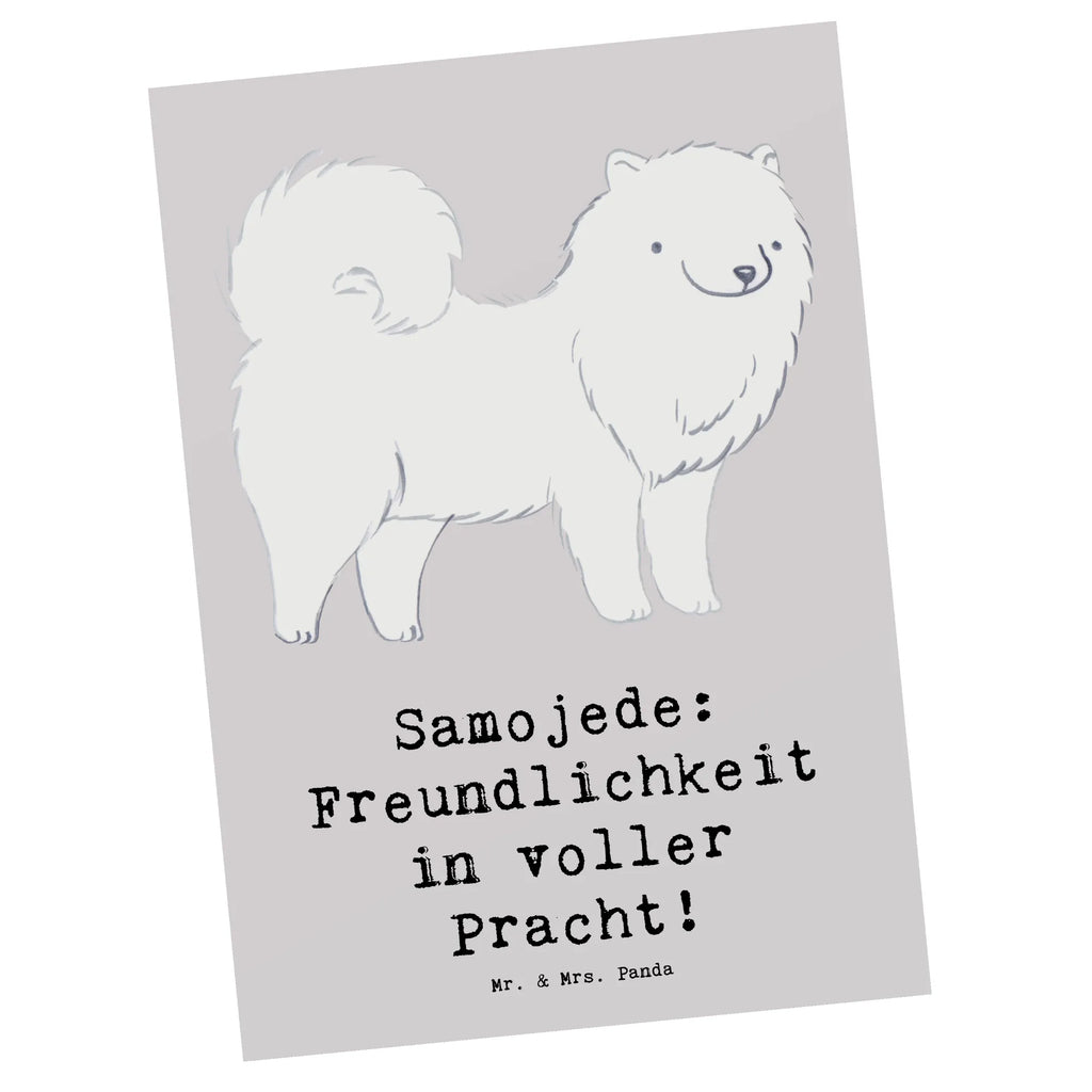 Postkarte Samojede Freundlichkeit Postkarte, Karte, Geschenkkarte, Grußkarte, Einladung, Ansichtskarte, Geburtstagskarte, Einladungskarte, Dankeskarte, Ansichtskarten, Einladung Geburtstag, Einladungskarten Geburtstag, Hund, Hunderasse, Rassehund, Hundebesitzer, Geschenk, Tierfreund, Schenken, Welpe