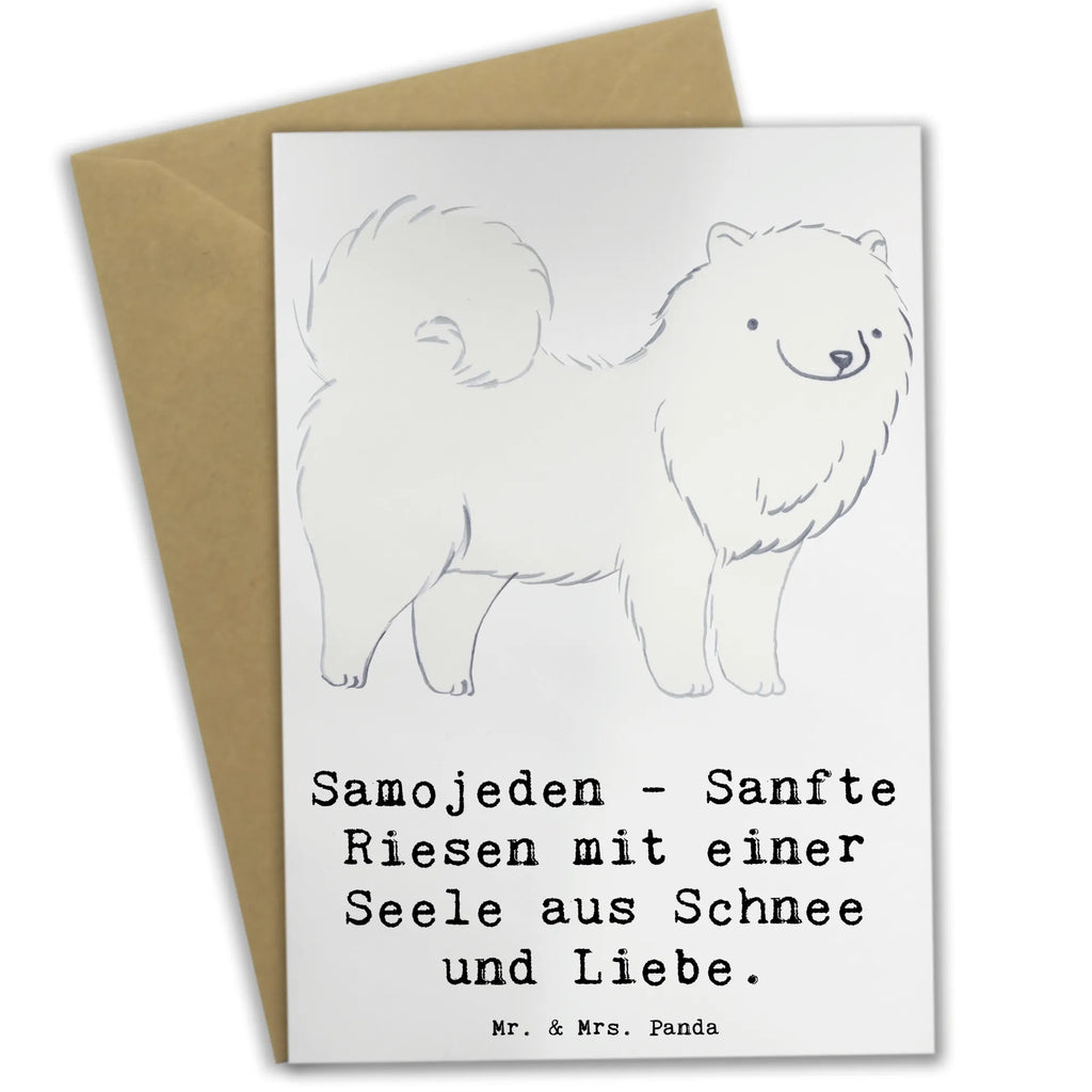 Grußkarte Samojede Liebe Grußkarte, Klappkarte, Einladungskarte, Glückwunschkarte, Hochzeitskarte, Geburtstagskarte, Karte, Ansichtskarten, Hund, Hunderasse, Rassehund, Hundebesitzer, Geschenk, Tierfreund, Schenken, Welpe