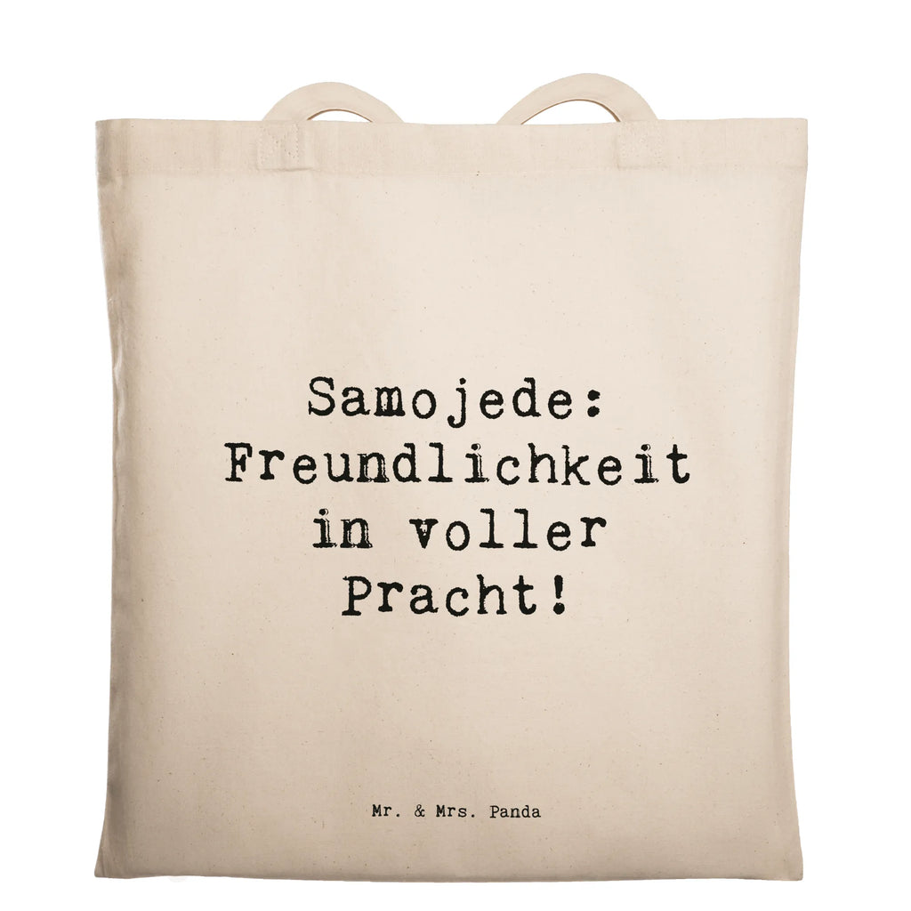 Tragetasche Spruch Samojede Freundlichkeit Beuteltasche, Beutel, Einkaufstasche, Jutebeutel, Stoffbeutel, Tasche, Shopper, Umhängetasche, Strandtasche, Schultertasche, Stofftasche, Tragetasche, Badetasche, Jutetasche, Einkaufstüte, Laptoptasche, Hund, Hunderasse, Rassehund, Hundebesitzer, Geschenk, Tierfreund, Schenken, Welpe